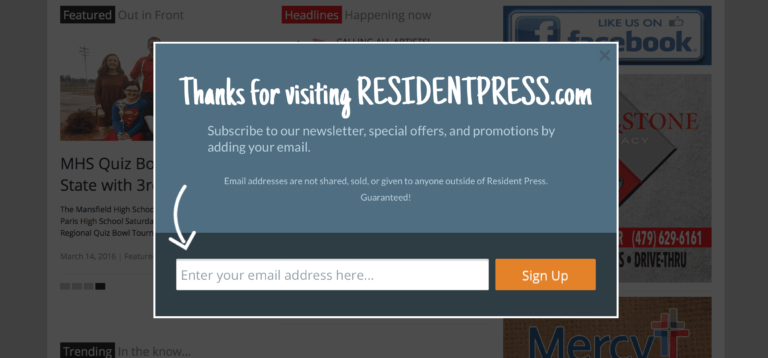 RP Newsletter Subscription