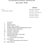 Mansfield city council meeting agenda
