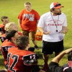 Head Coach, Craig Bentley passionately speaks to the MHS Tigers