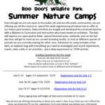 Roo Doo Wildlife Park offer youth camps in July