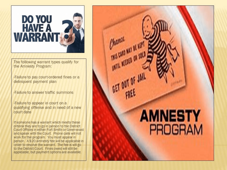 SCSO Misdemeanor Warrant Amnesty Week