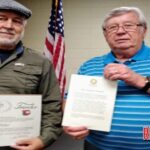 Allen Potter receives Arkansas Travelers Award.