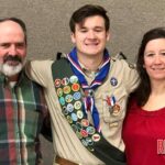 Troop 330 Eagle Scouts pinned and decorated during ceremoney