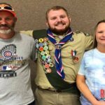 Troop 330 Eagle Scouts pinned and decorated during ceremoney