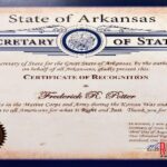 Award to Fred Potter from Secretary of State Mark Martin.