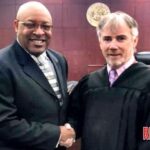 Sebastian County Circult Judge Stephen Tabor and Interim Sheriff Kevin Nickson.