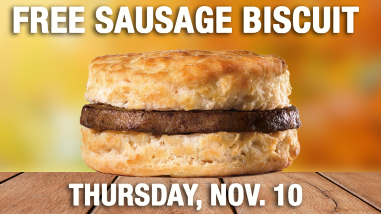 Get a Free Sausage Biscuit at Hardees with Your Hunting License Nov. 10