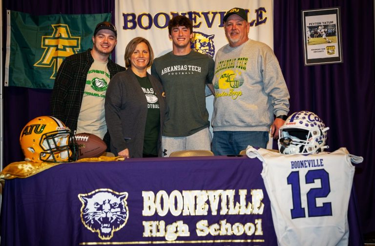 Booneville’s Peyton Tatum Signs National Letter of Intent to Play Football at Arkansas Tech University