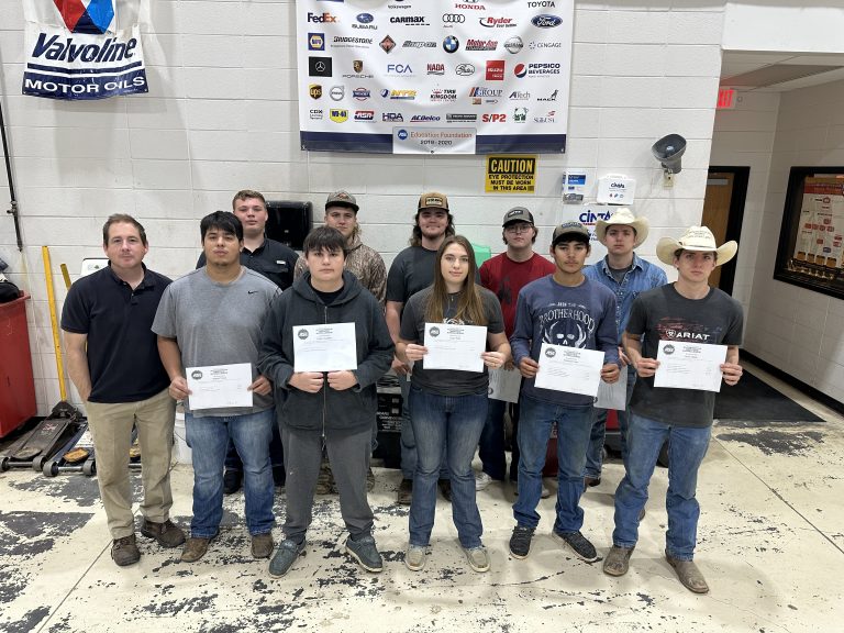 Waldron High School Automotive Service Technology Students Receive Certifications