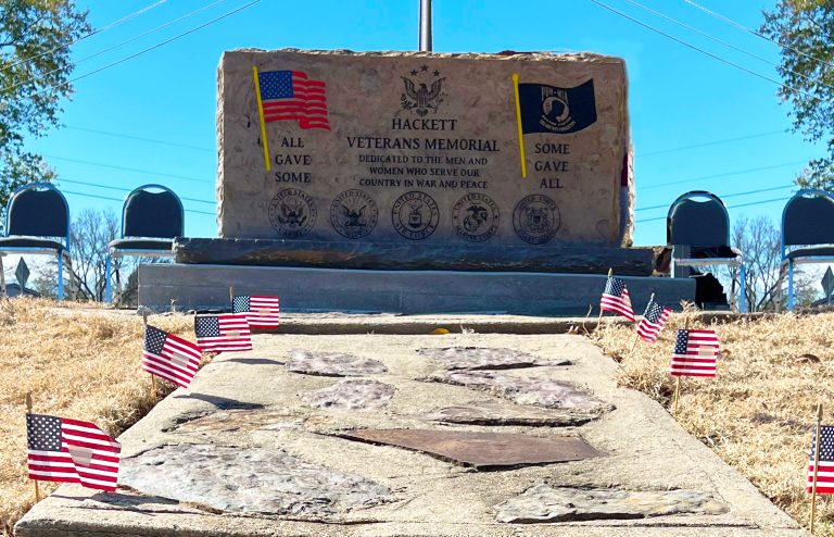 Hackett Dedicates Veterans Memorial