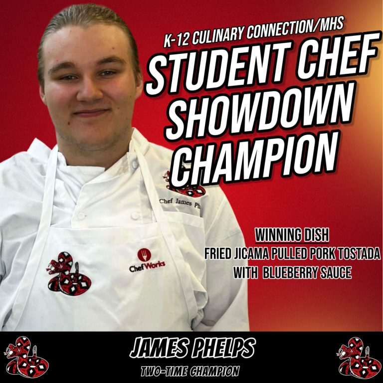 Phelps Repeats As K-12 Culinary Connection/MHS Student Chef Showdown Champion