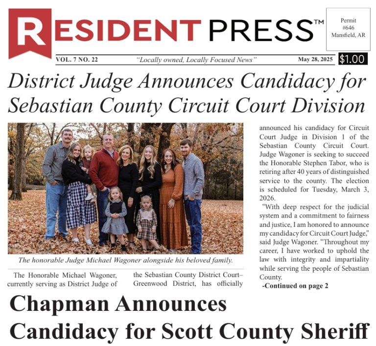 Resident Press (Scott & So. Sebastian County edition) 5/28/25 Vol. 7 No. 22