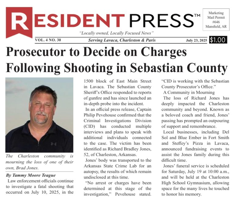 Resident Press (Lavaca, Charleston, Paris edition) 7/23/25 Vol. 4 No. 30