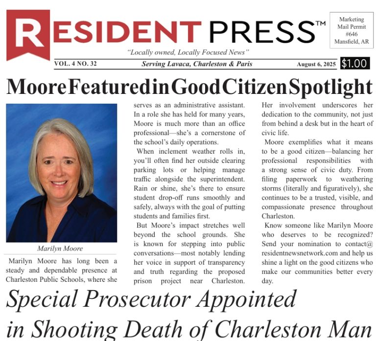 Resident Press (Lavaca, Charleston, Paris edition) 8/6/25 Vol. 4 No. 32