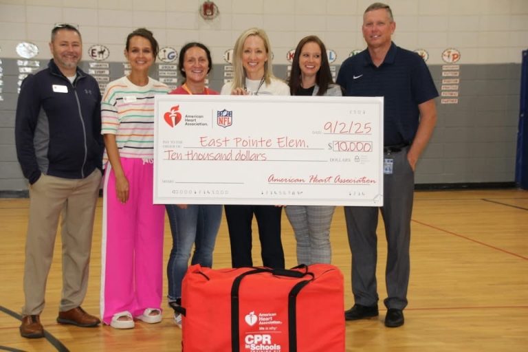 East Pointe Elementary Wins $10,000 Gym Makeover from NFL and Kids Heart Challenge