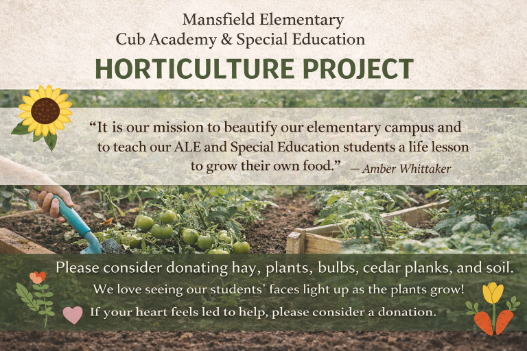 Mansfield Elementary Launches Horticulture Project to Inspire Students, Beautify Campus